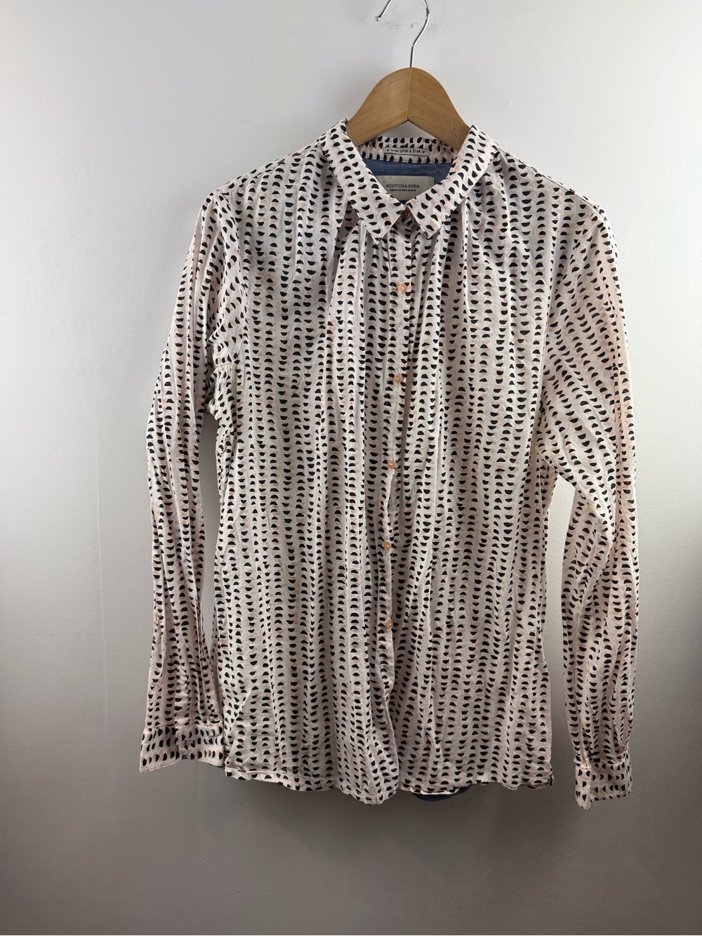Maison Scotch & Soda Abstract Print Button Down Blouse Shirt XL 4